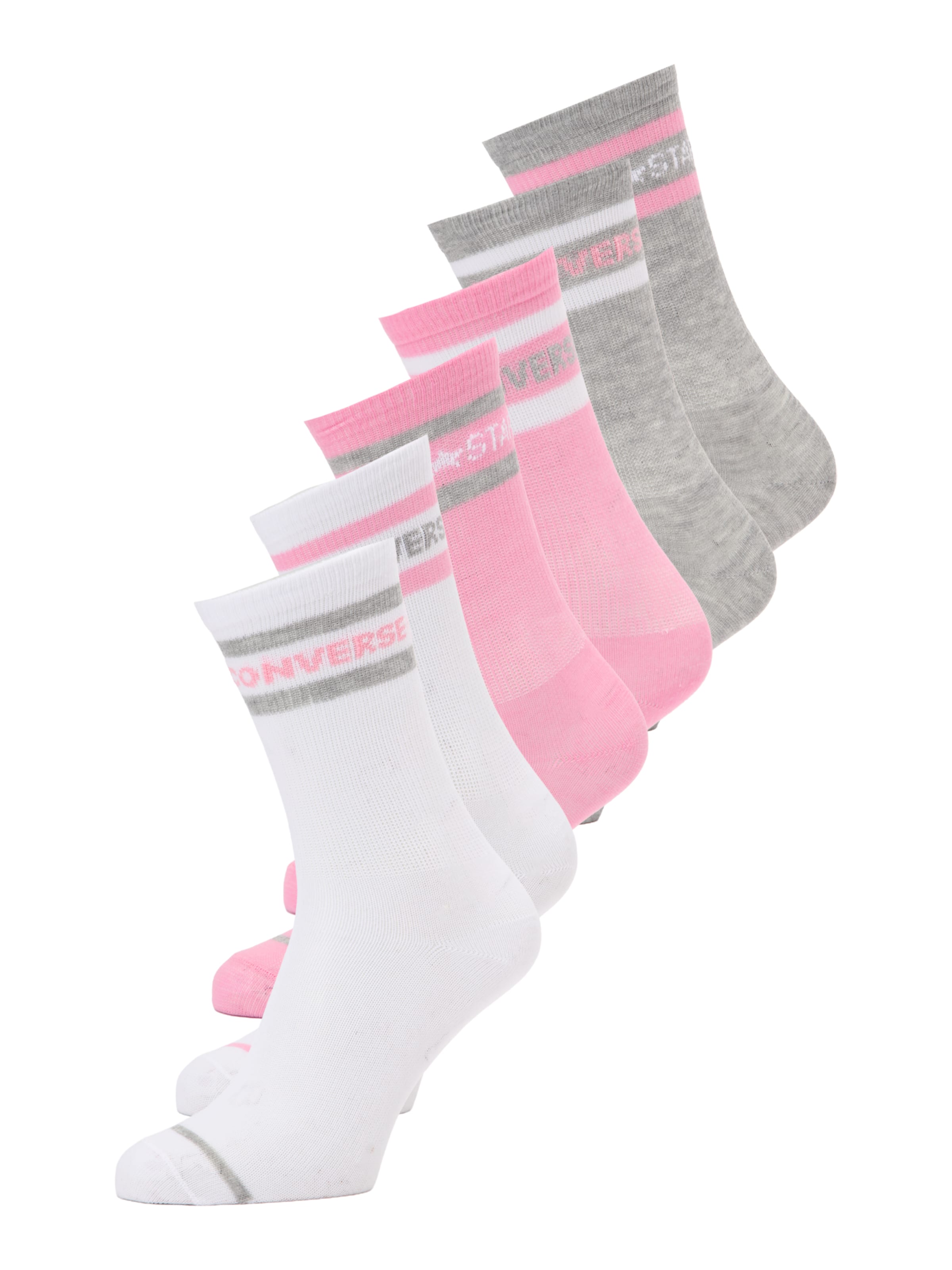 CONVERSE Zokni 'WORDMARK CREW' - szürke: elől