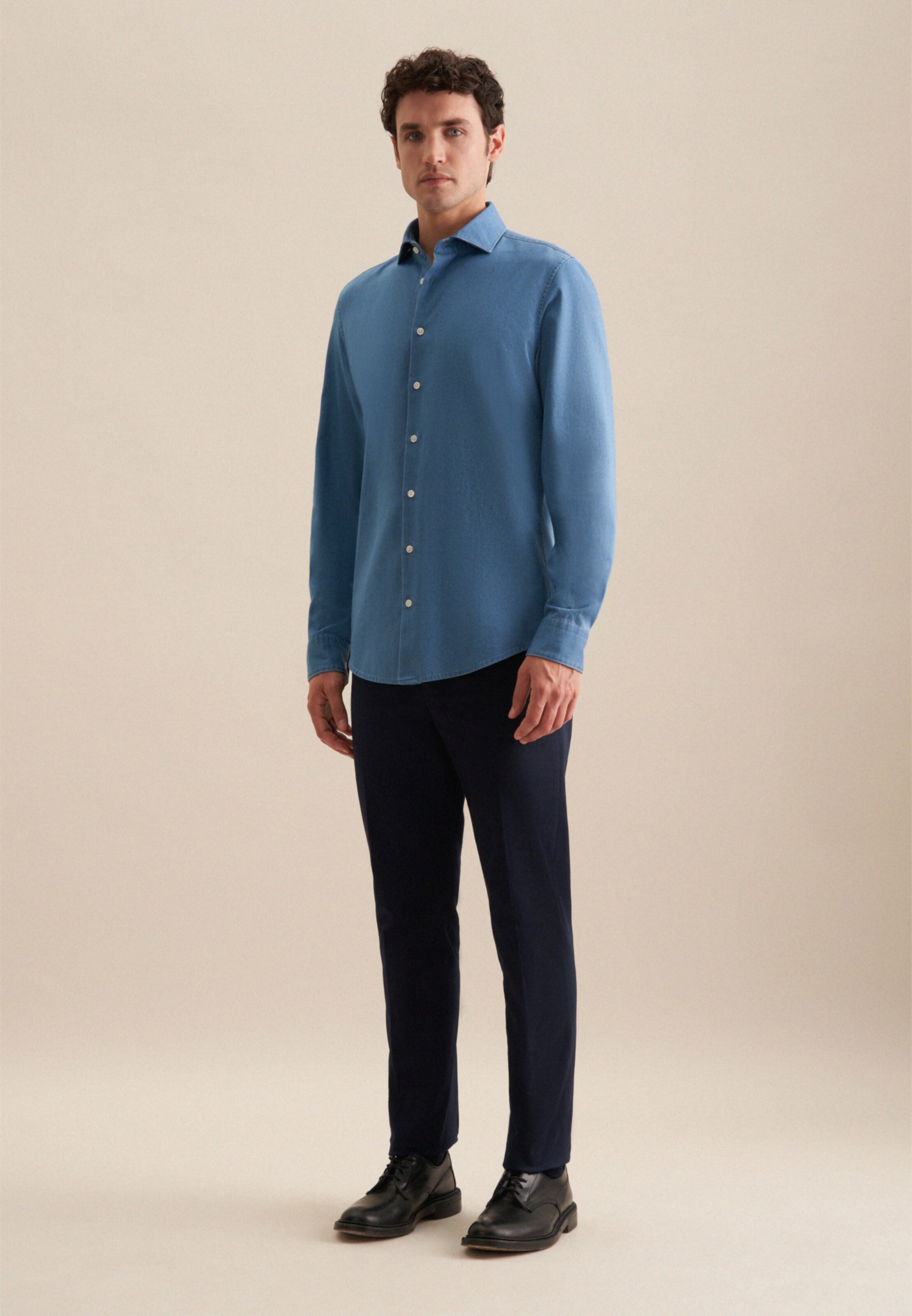 SEIDENSTICKER Slim fit Overhemd in Blauw