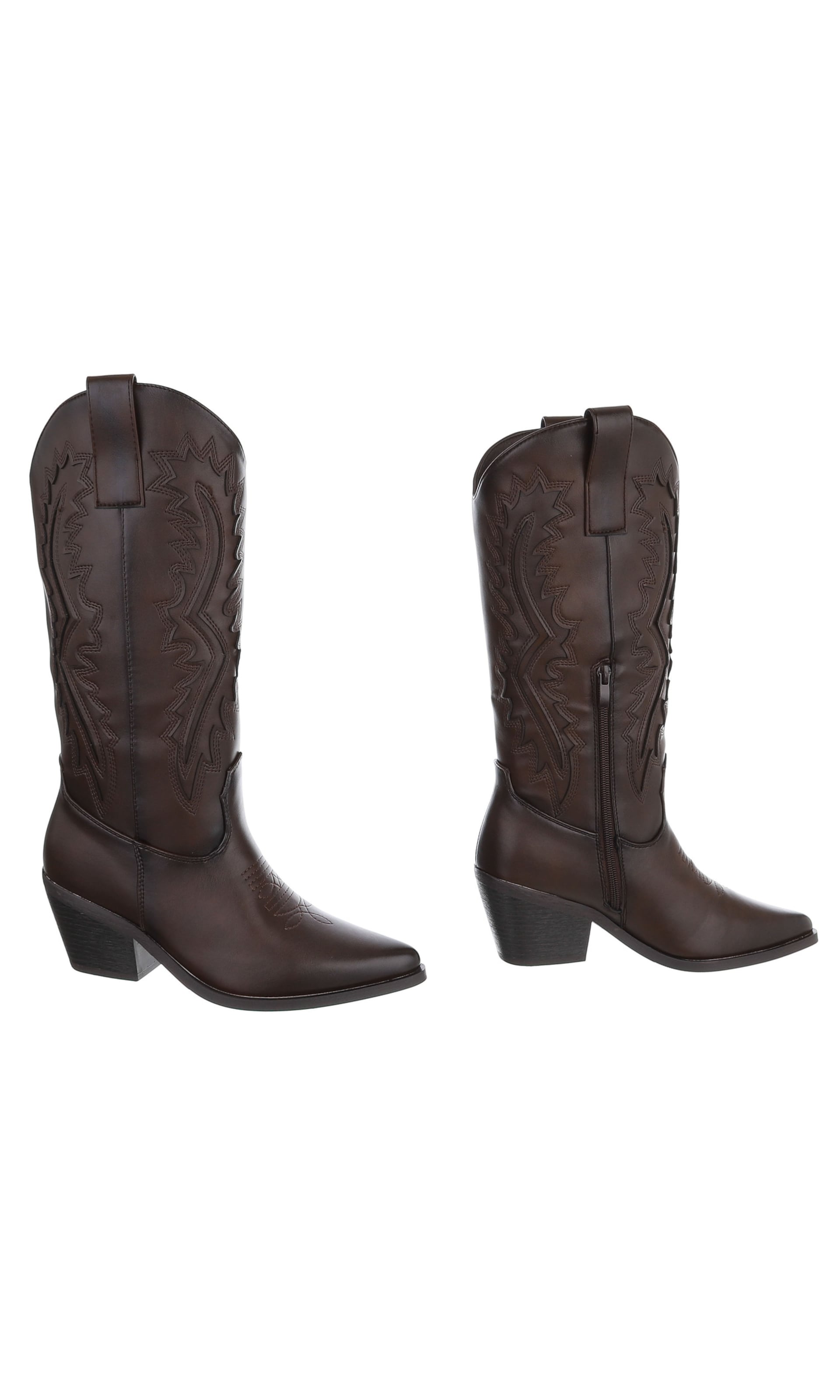 Ital-Design Cowboy Boots in Brown