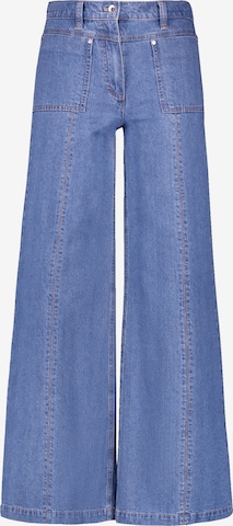 GERRY WEBER Wide leg Pleated Jeans 'MIR' in Blue: front