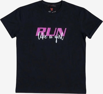 Georgiana Datcu Oversized paita 'RUN LIKE A GIRL' värissä musta: etupuoli