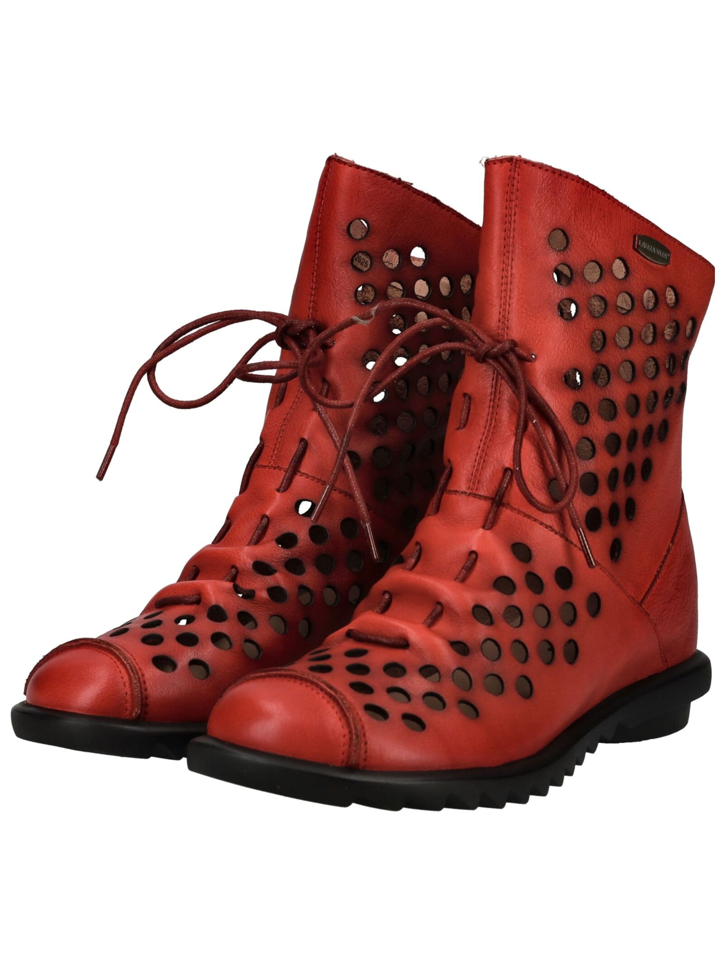 Stivaletto stringato di Laura Vita in rosso