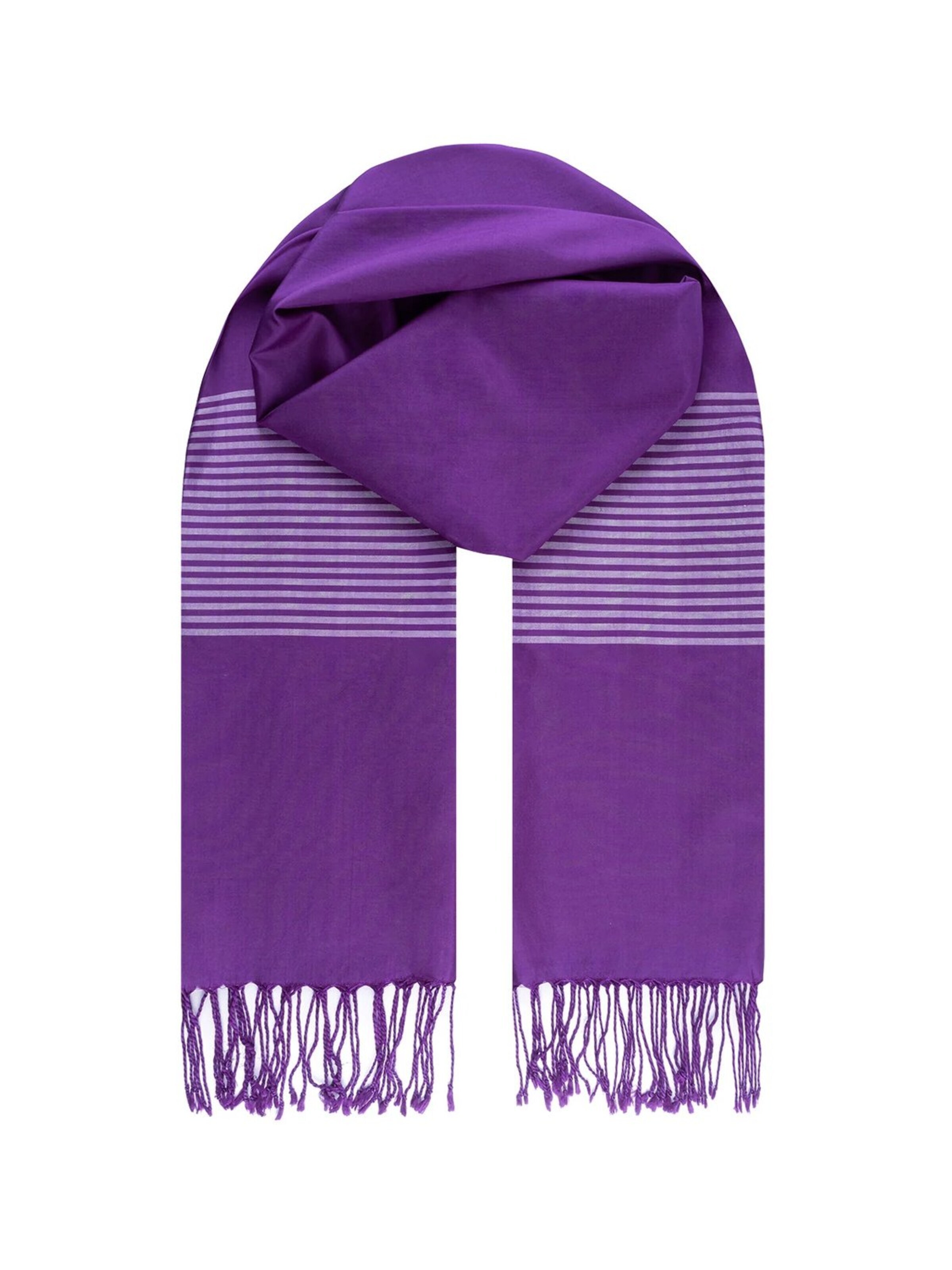 SILK & CASHMERE Scarf in Purple: front