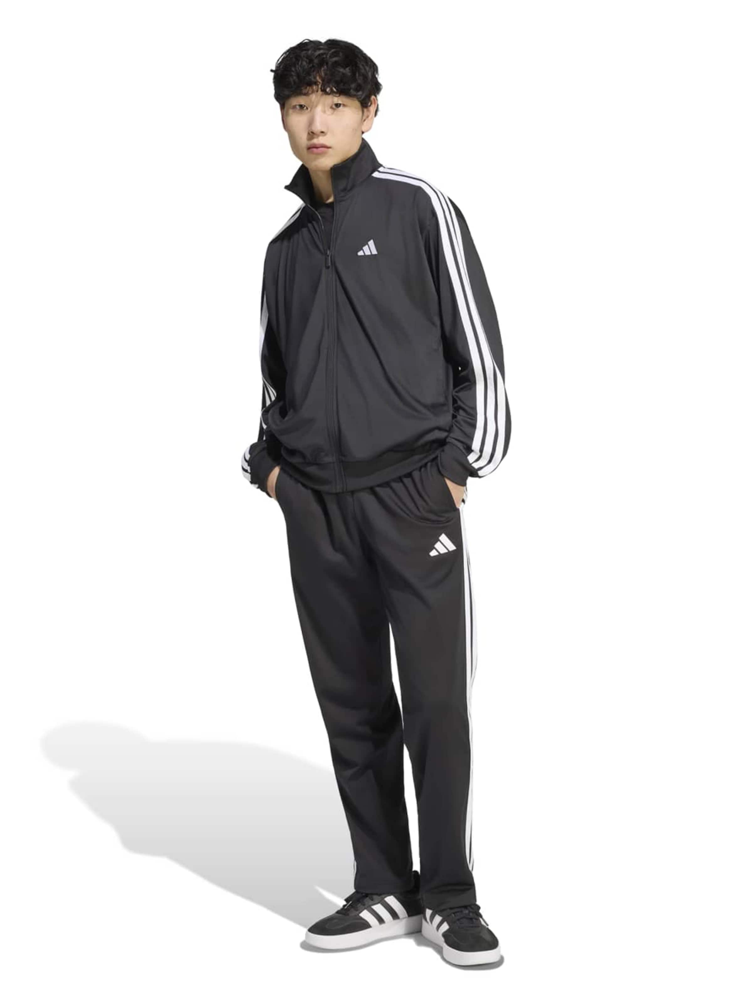 ADIDAS SPORTSWEAR - Sudadera con cremallera deportiva en negro