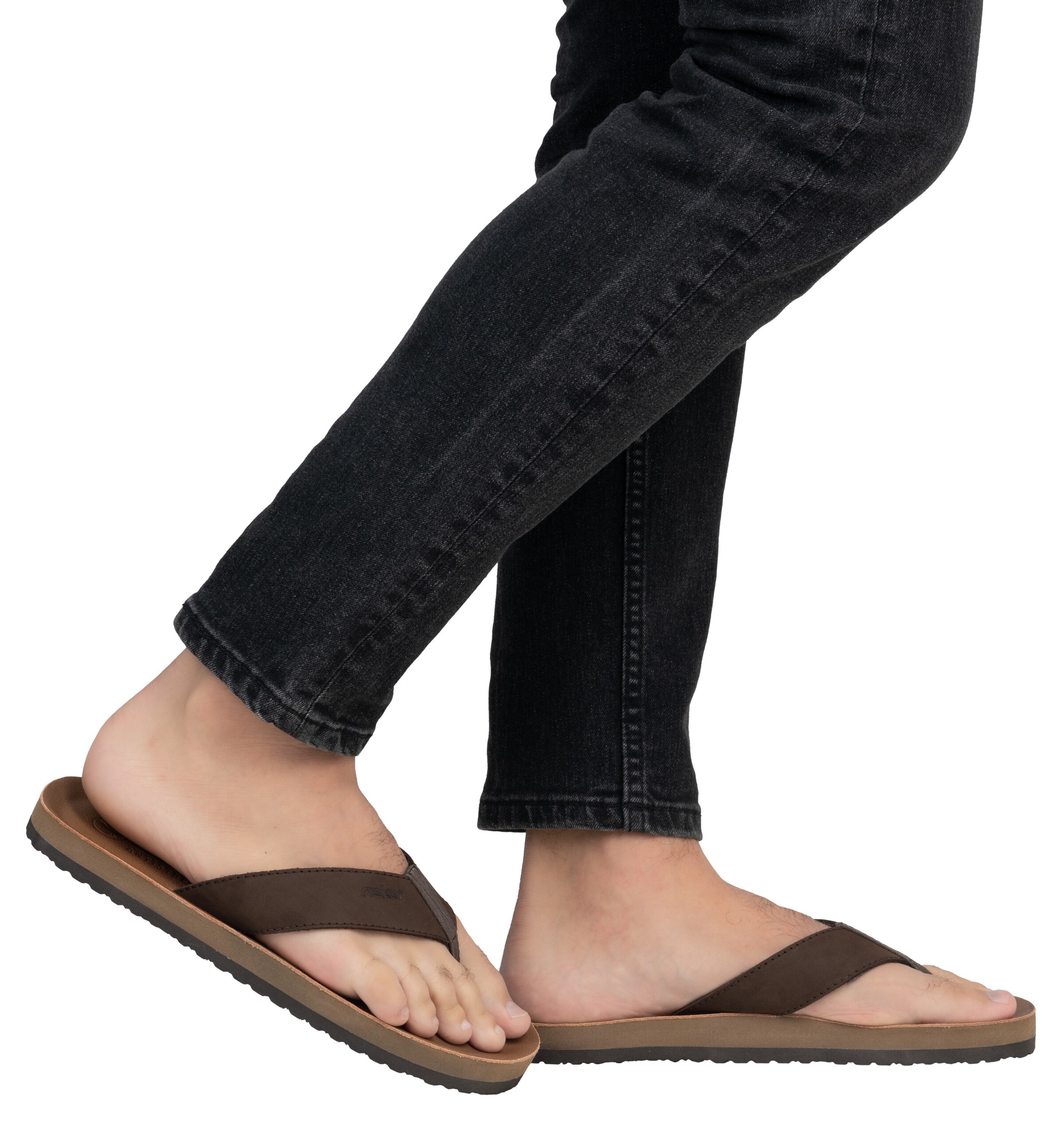 Rieker Teenslippers in Bruin