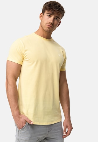 T-Shirt ' Kloge ' INDICODE JEANS en jaune : devant