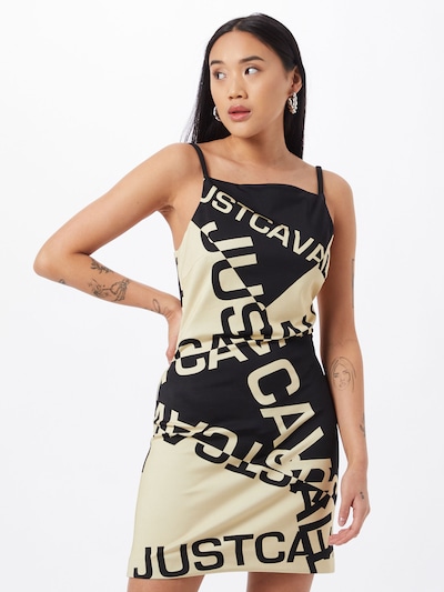 Just Cavalli Šaty - cappuccino / černá, Model/ka