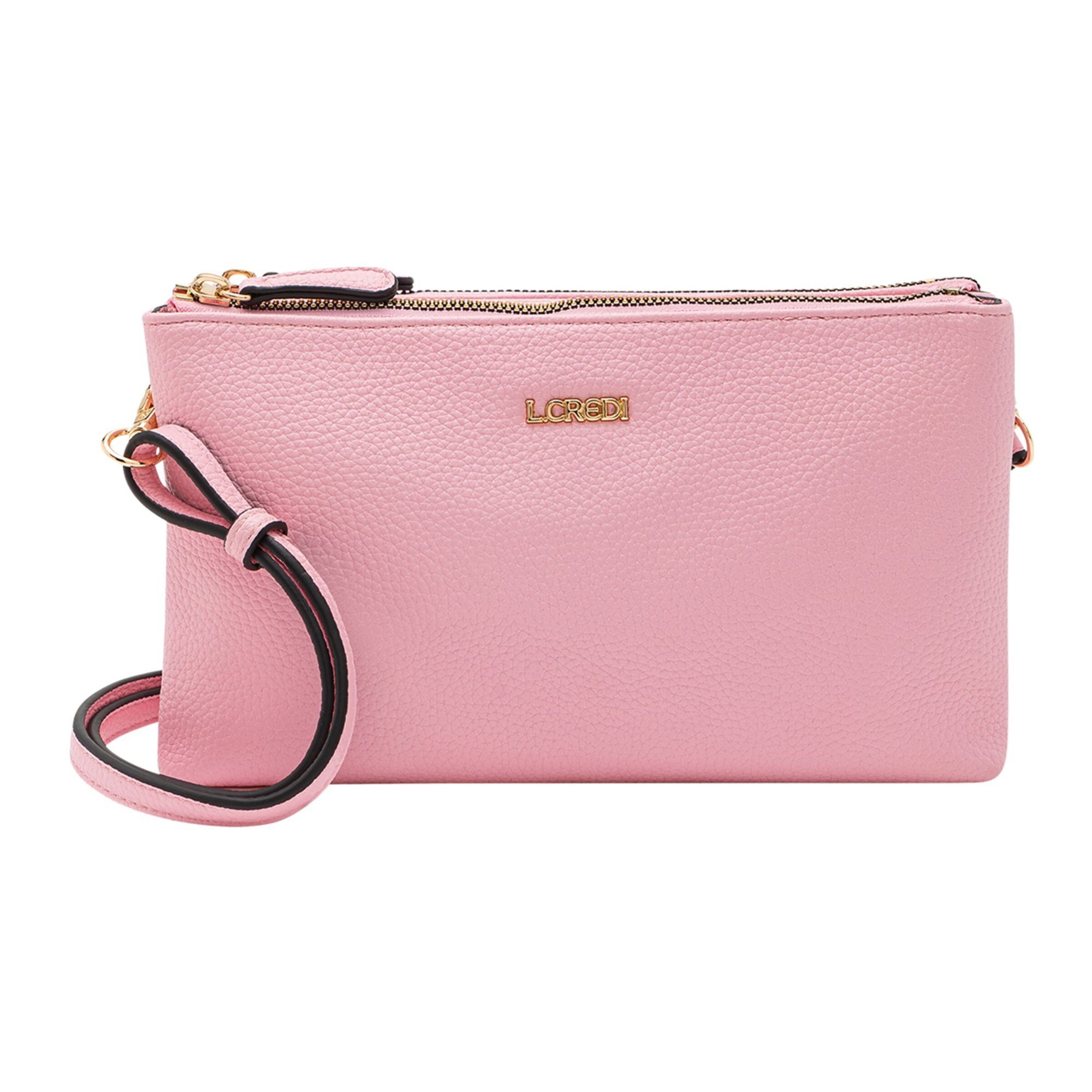 L.CREDI Schoudertas 'Ella' in Roze: voorkant