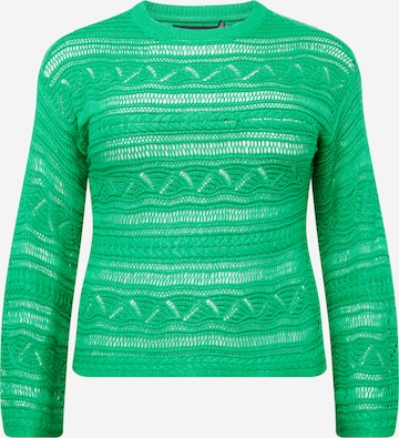 Vero Moda Curve Sweater 'CLAMAR' in Green: front