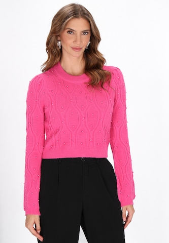 Pull-over faina en rose : devant