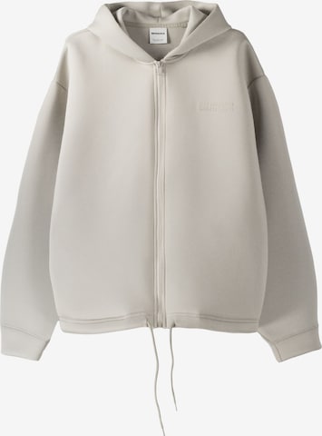 Bershka Sweatjacke in Grau: predná strana