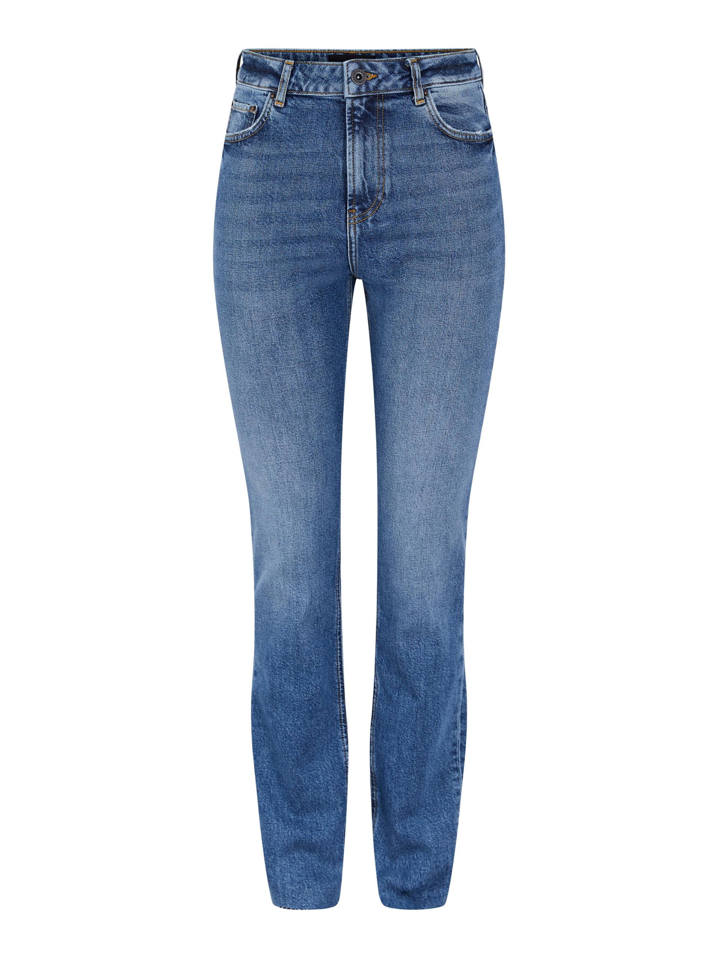 PIECES Normální Džíny 'Eda' – modrá: přední strana