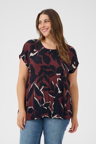 KAFFE CURVE Bluse 'KCAmi' in Rot: Vorderseite