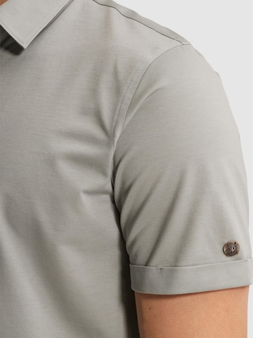 CAST IRON Regular fit Skjorta 'CAST IRON - Shirt with short sleeves in lightweight jersey' i grå