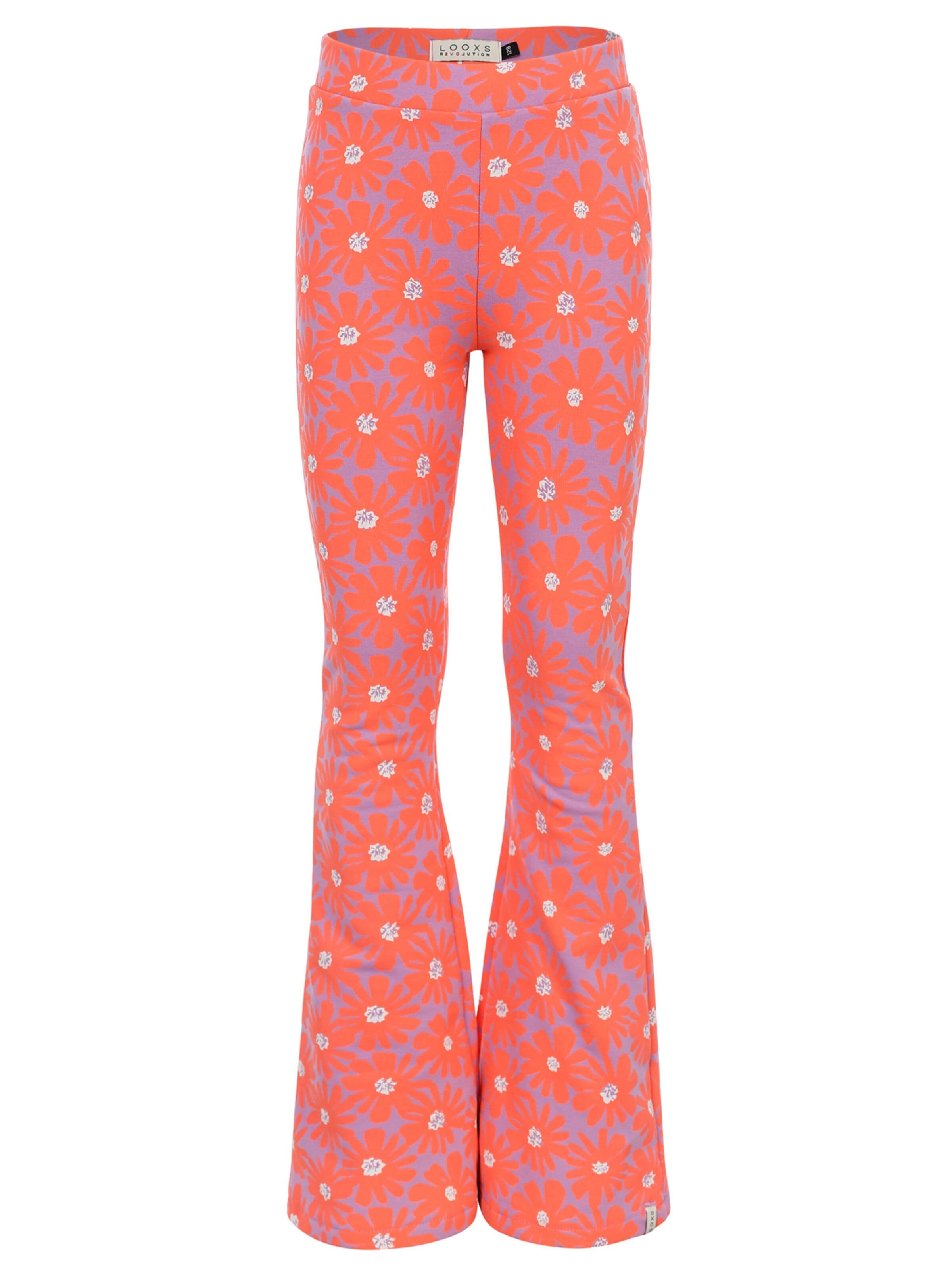 Looxs Revolution Flared Trousers in Orange: front