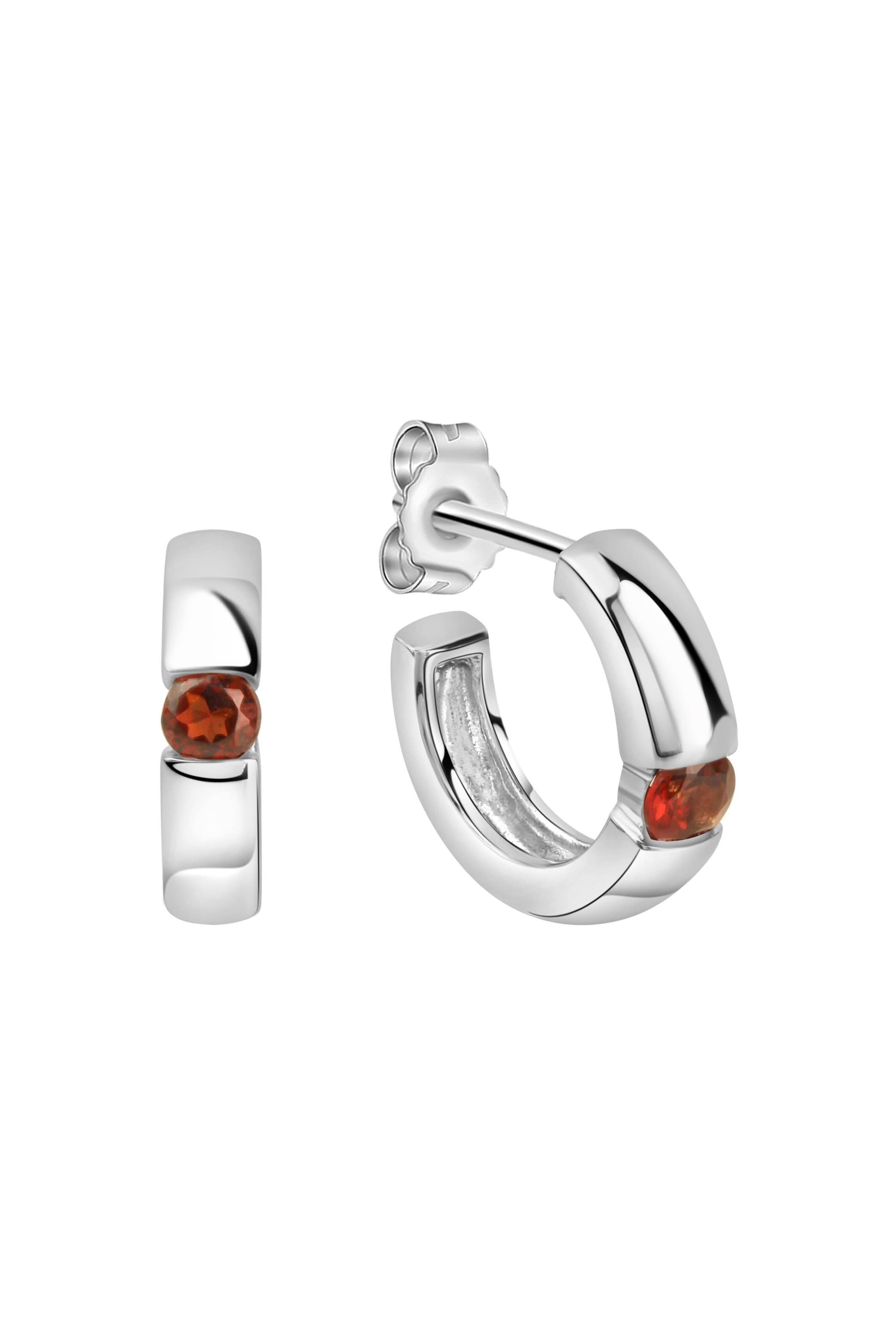 Boucles d'oreilles Jamelli en argent : devant
