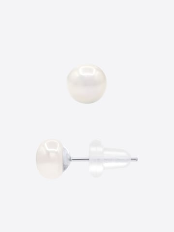 Boucles d'oreilles 'BASTILLE' Ateliers Saint Germain en blanc : devant