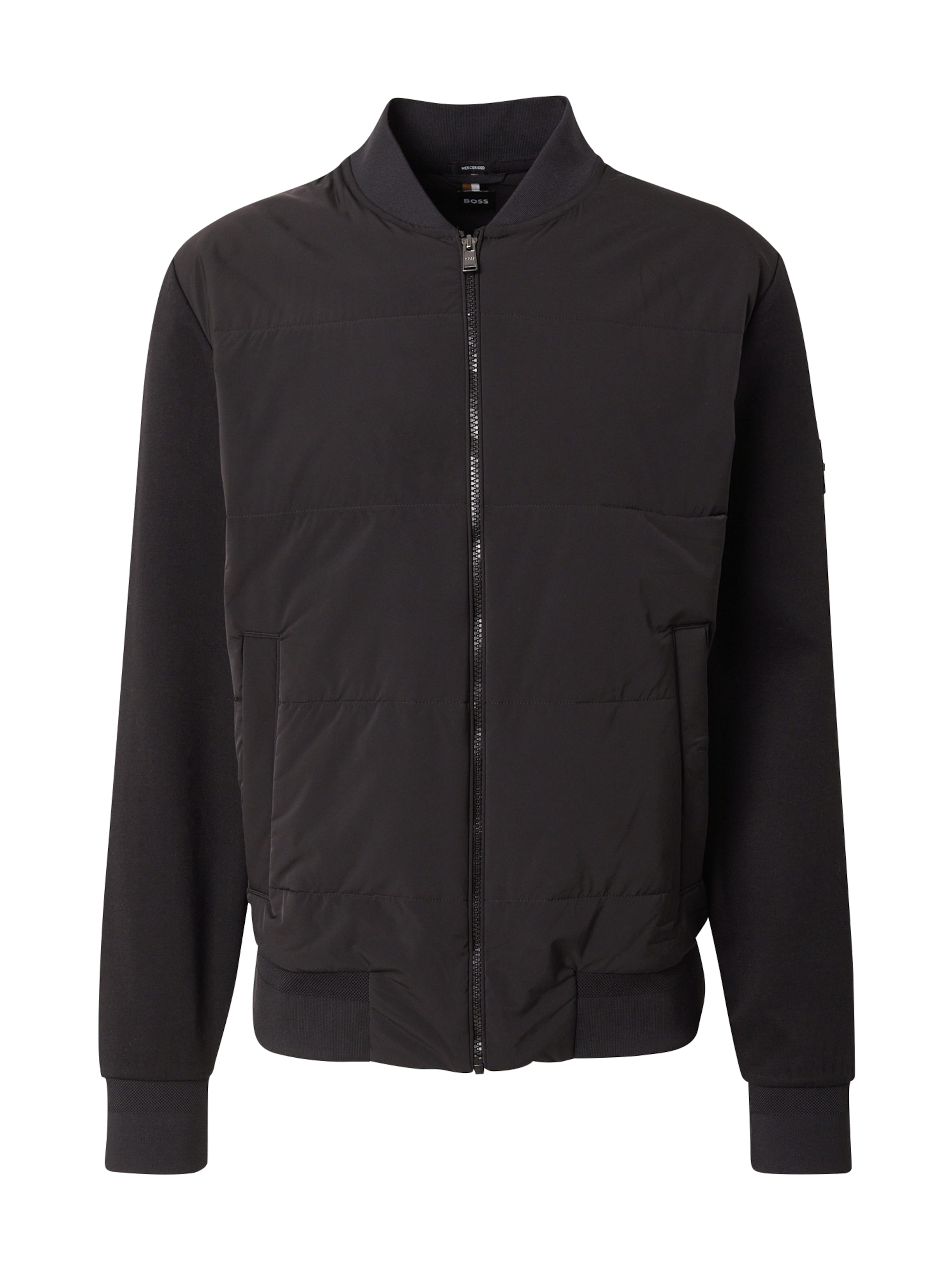 BOSSPrijelazna jakna 'Skiles 100' - crna boja: prednji dio