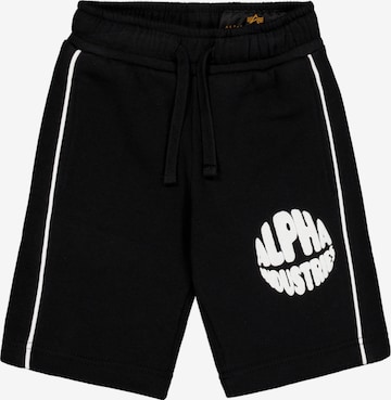 ALPHA INDUSTRIES - Regular Calças em preto: frente