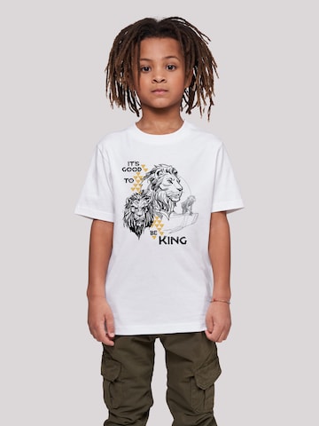 T-Shirt 'Disney König der Löwen Movie It's Good To Be King' F4NT4STIC en blanc : devant