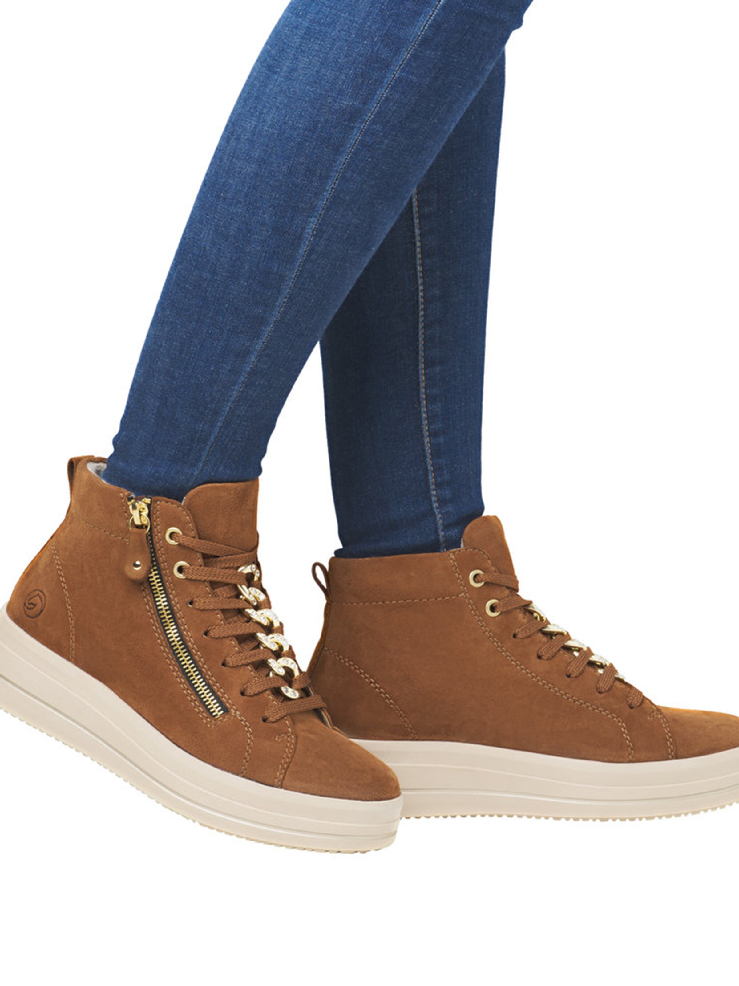 Sneaker alta di REMONTE in marrone