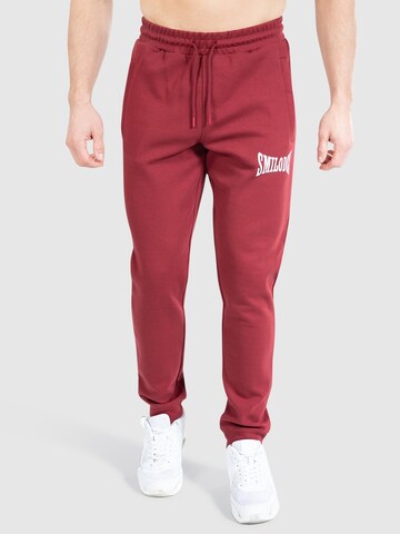 Coupe slim Pantalon 'Classic Pro' Smilodox en rouge : devant