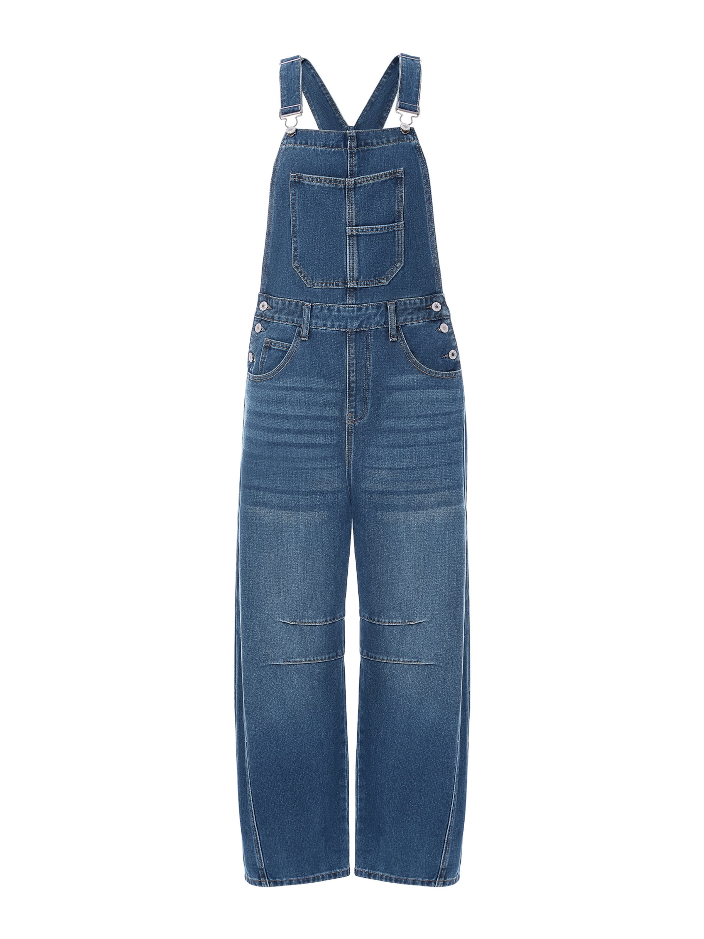 mėlyna Imily Bela Laisvas Džinsinis kombinezonas: priekis