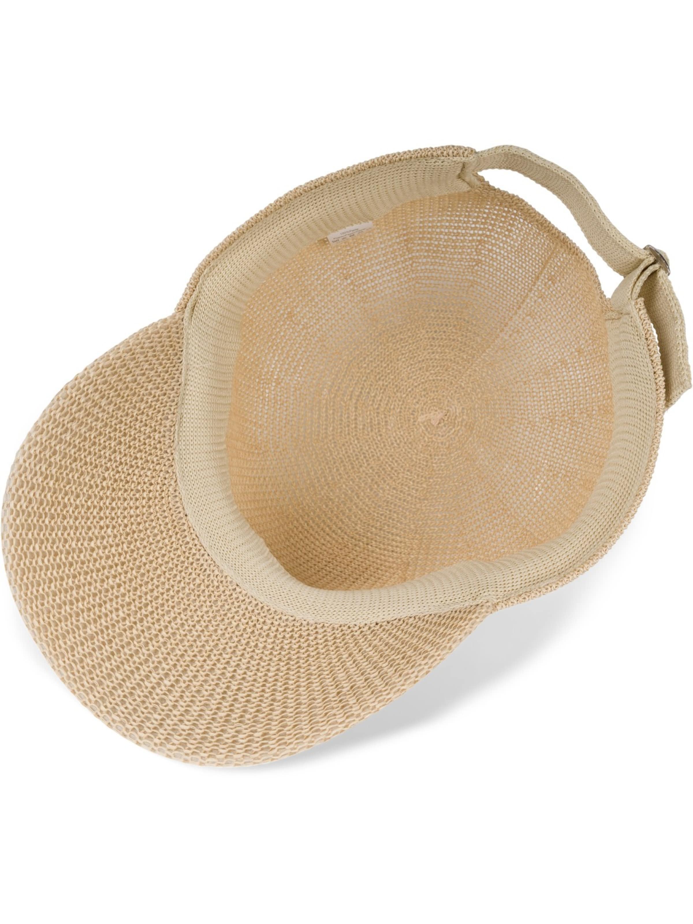 styleBREAKER Cap 'Papierstroh Baseball Cap' in Beige