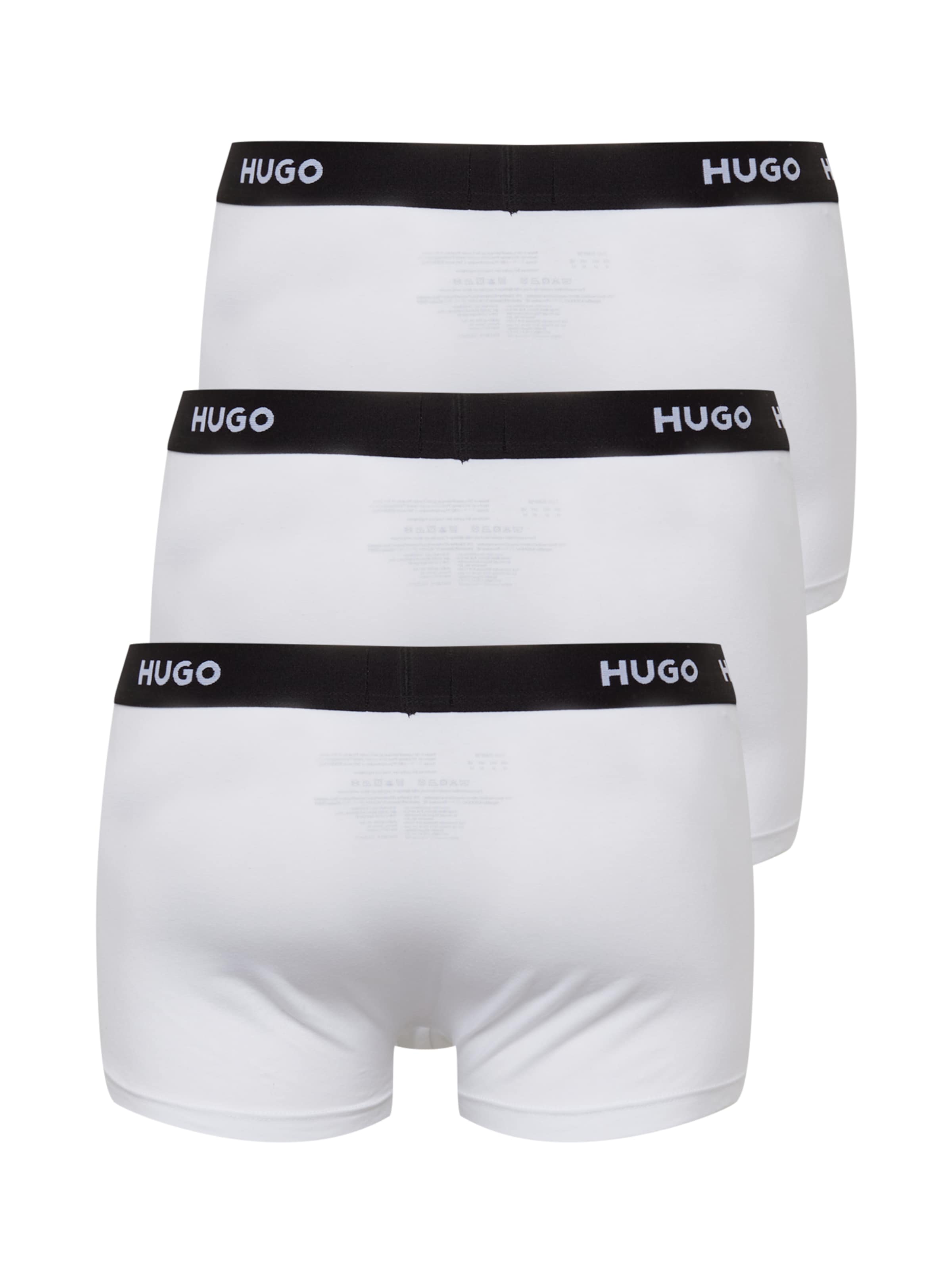 HUGO Normální Boxerky – bílá