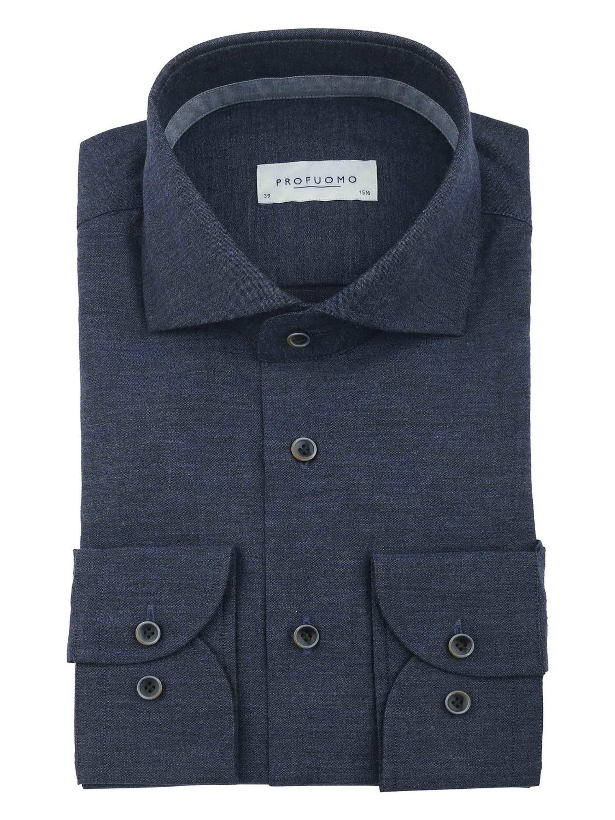 Profuomo Button Up Shirt in Blue: front