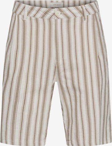 BLEND - Loosefit Calças chino ' BHMaddox Linen Mix Striped ' em bege: frente