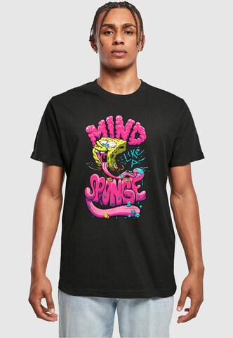 Maglietta 'SpongeBob SquarePants - Mind Sponge' di Merchcode in nero: frontale