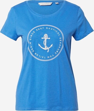 TOM TAILOR DENIM T-Shirt in royalblau / naturweiß, Produktansicht