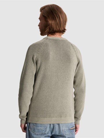 CAST IRON - Jersey 'Pullover with two-tone rib texture and raglan sleeves' en beige