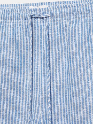 Pull&Bear Wide Leg Hose in Blau