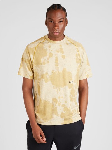 NIKE Performance shirt 'ADV' in Yellow: front