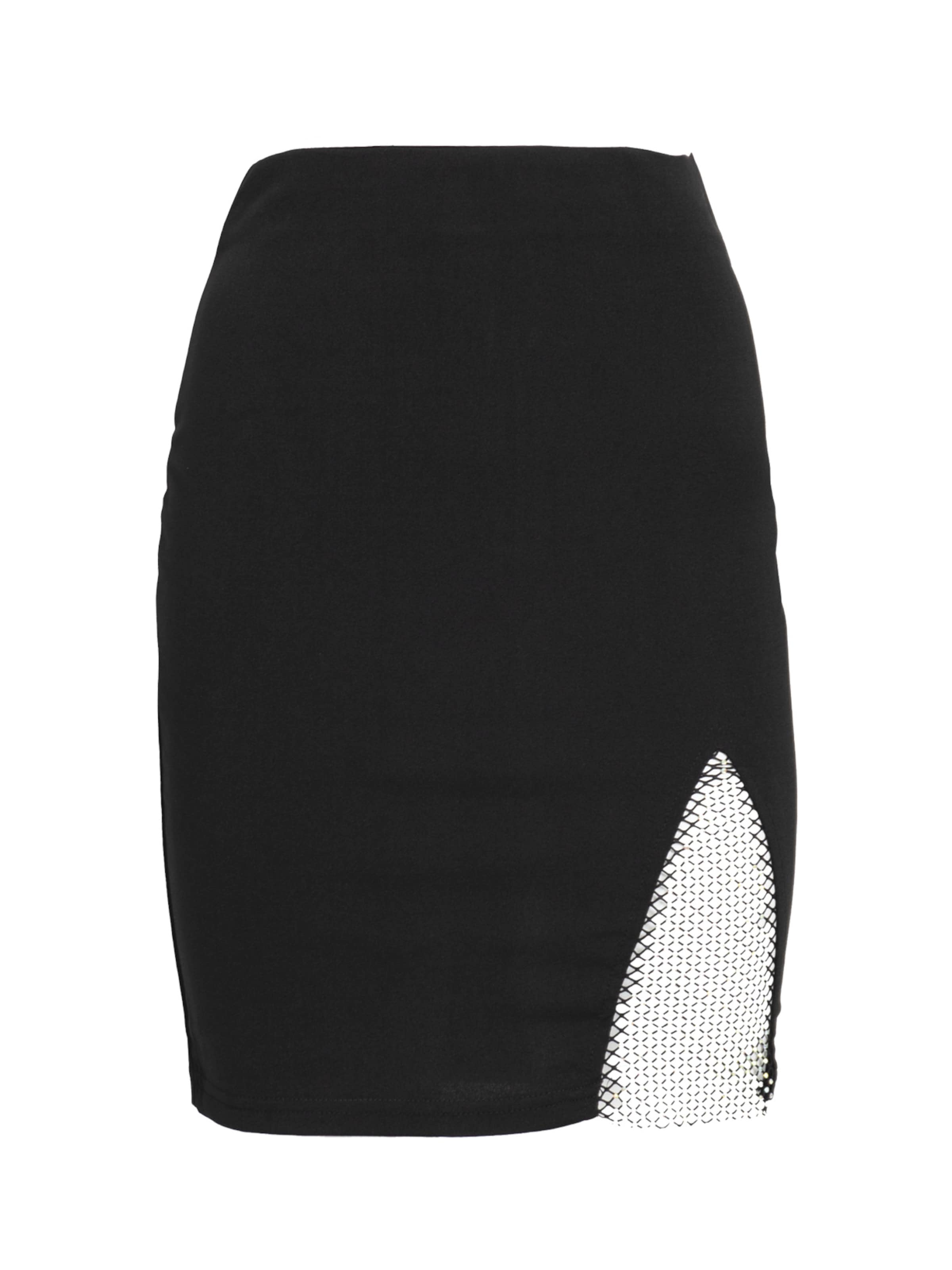 Gonna ' Rhinestone ' di Influencer in nero: frontale