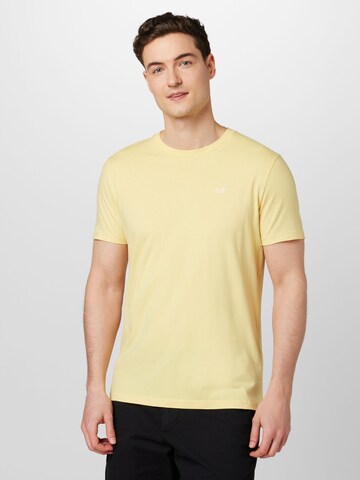 T-Shirt HOLLISTER en jaune : devant