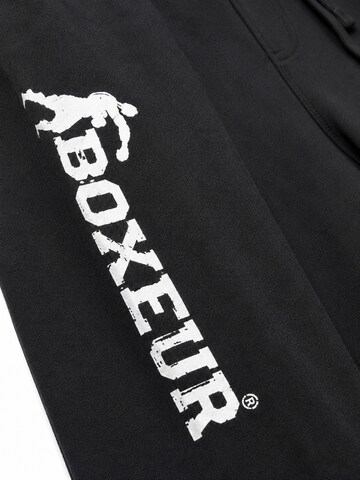 Boxeur des Rues Regular Sporthose 'Herren Baumwollshorts Boxeur des Rues, Schwarz, Weißes vertikales Logo'‌‌‌‌‌ in Schwarz