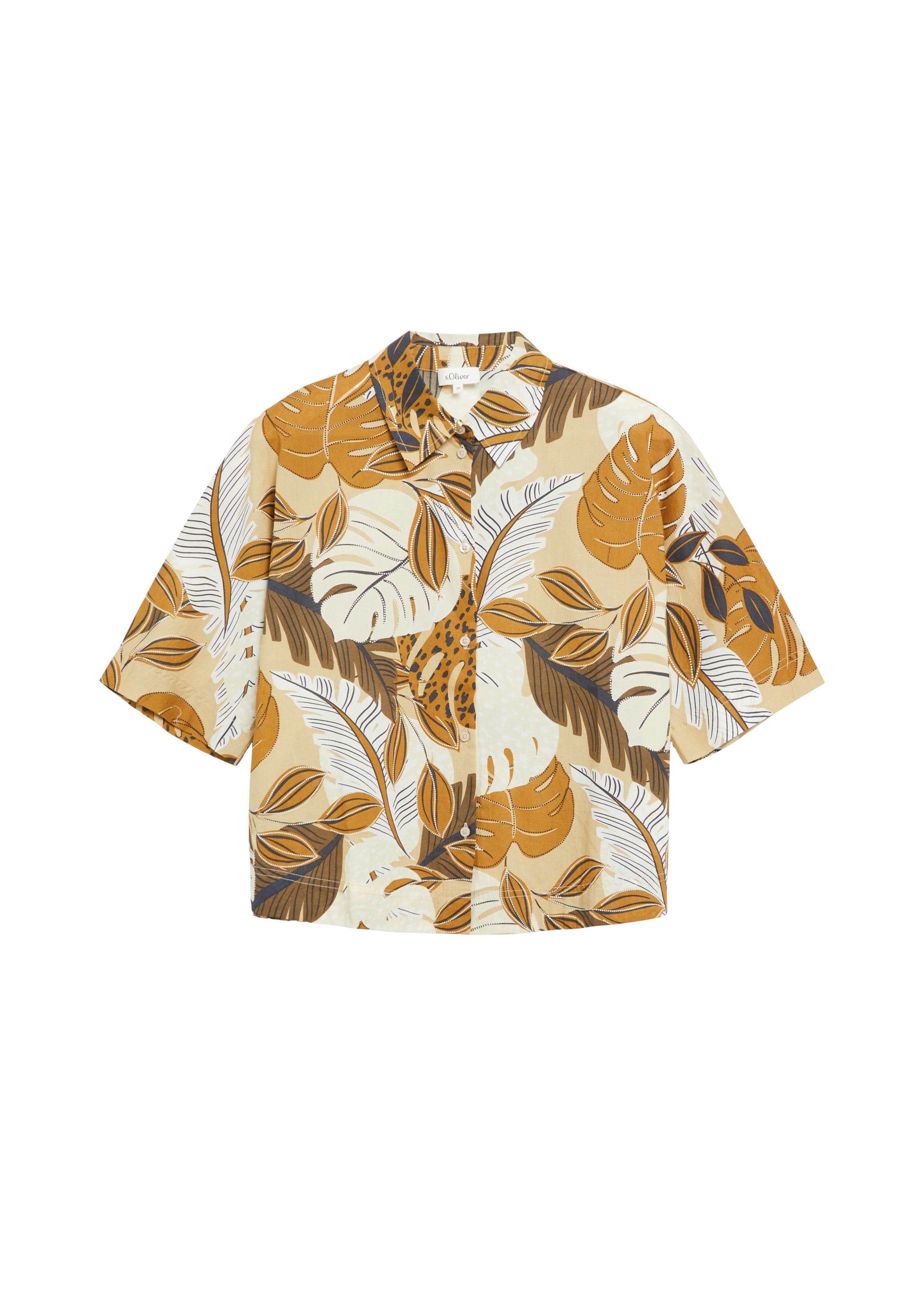 s.Oliver Blouse in Bruin: voorkant