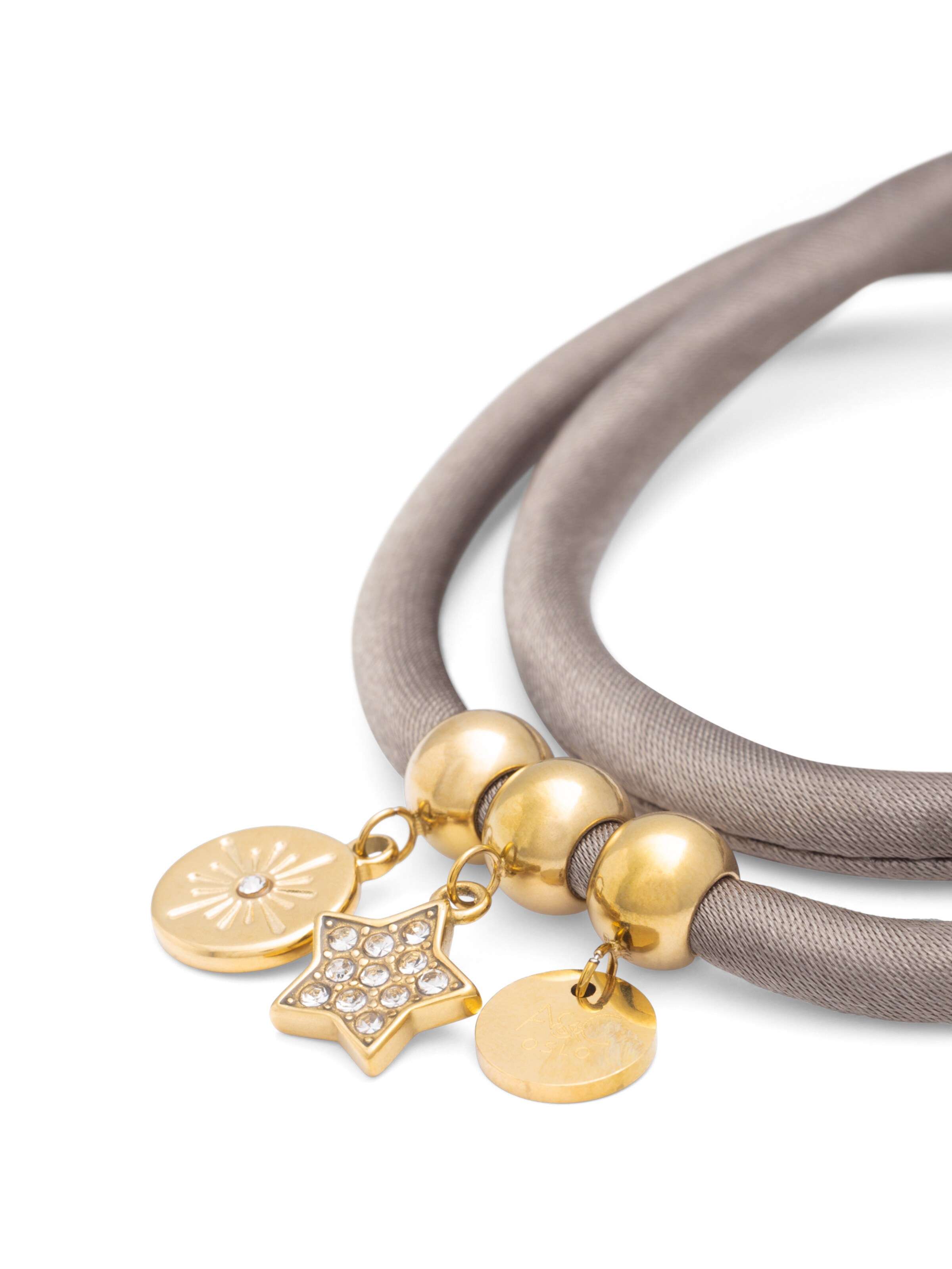 A&C Oslo – Nordic Design Jewellery Armband 'Steel - Charms Coll' in Goud