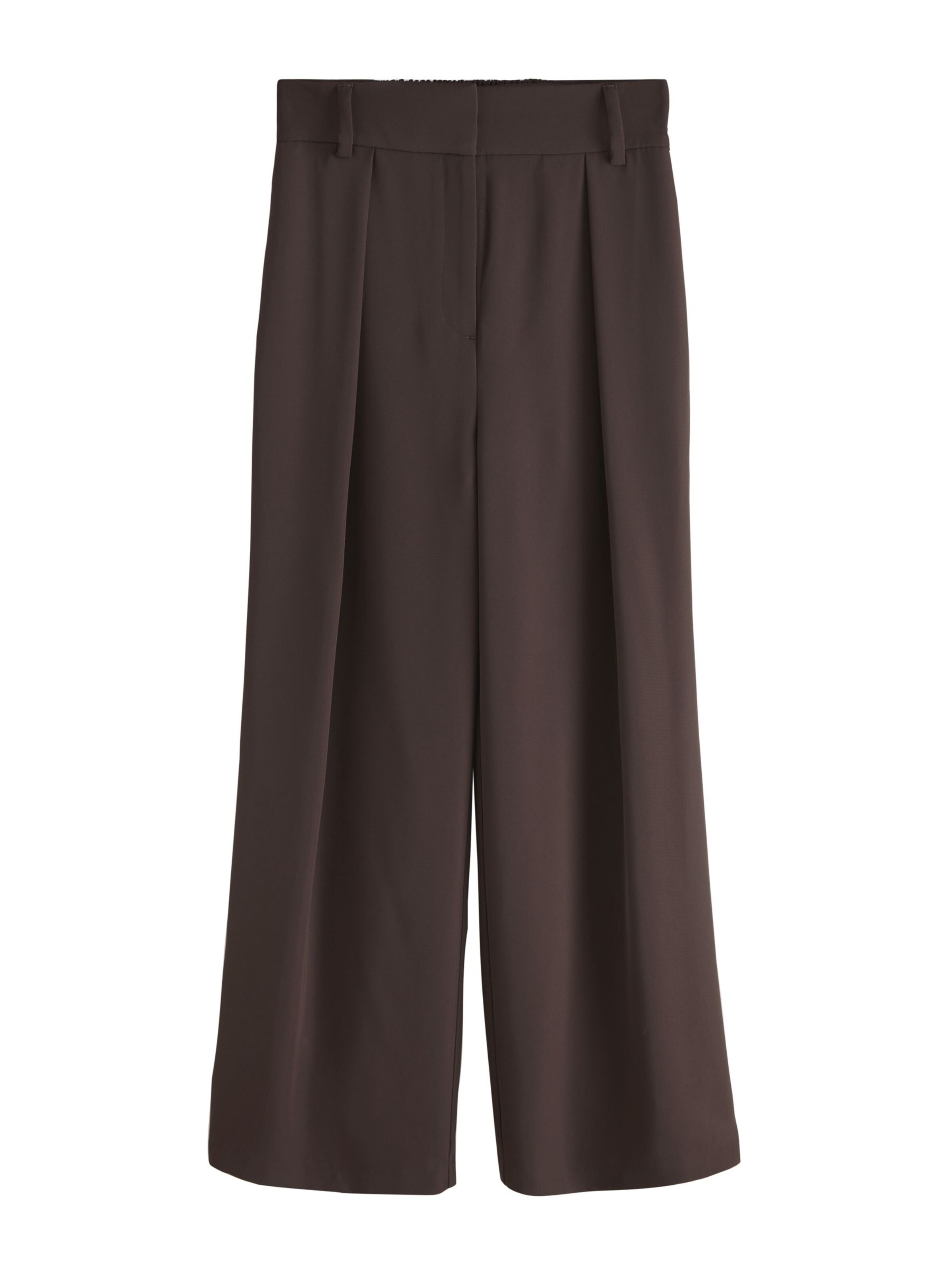 Next Veckad byxa i brun: framsida