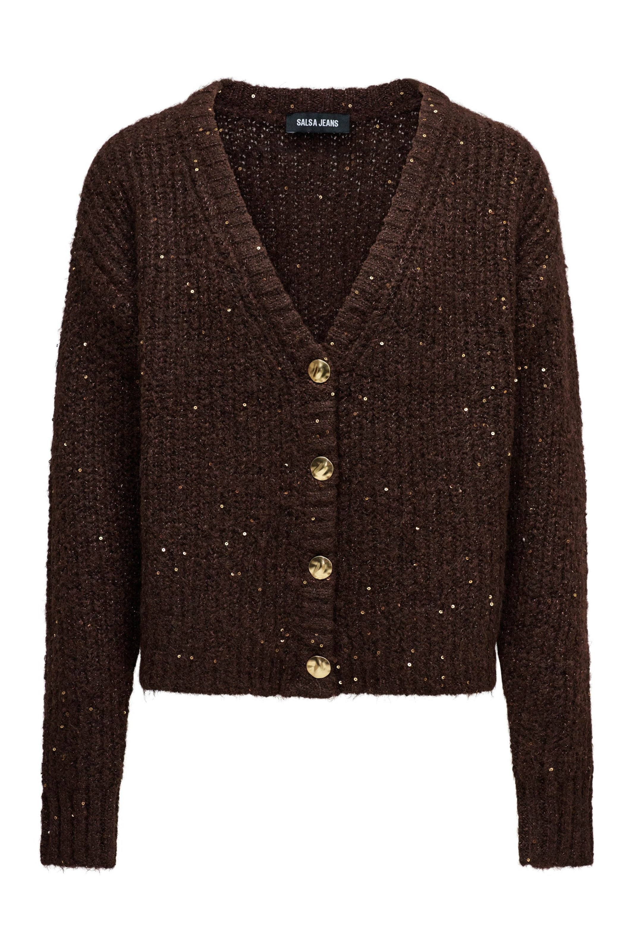Cardigan Salsa Jeans en marron : devant