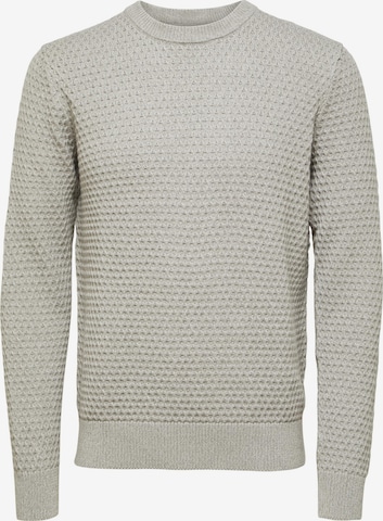SELECTED HOMME Sweater 'REMY' in Grey: front