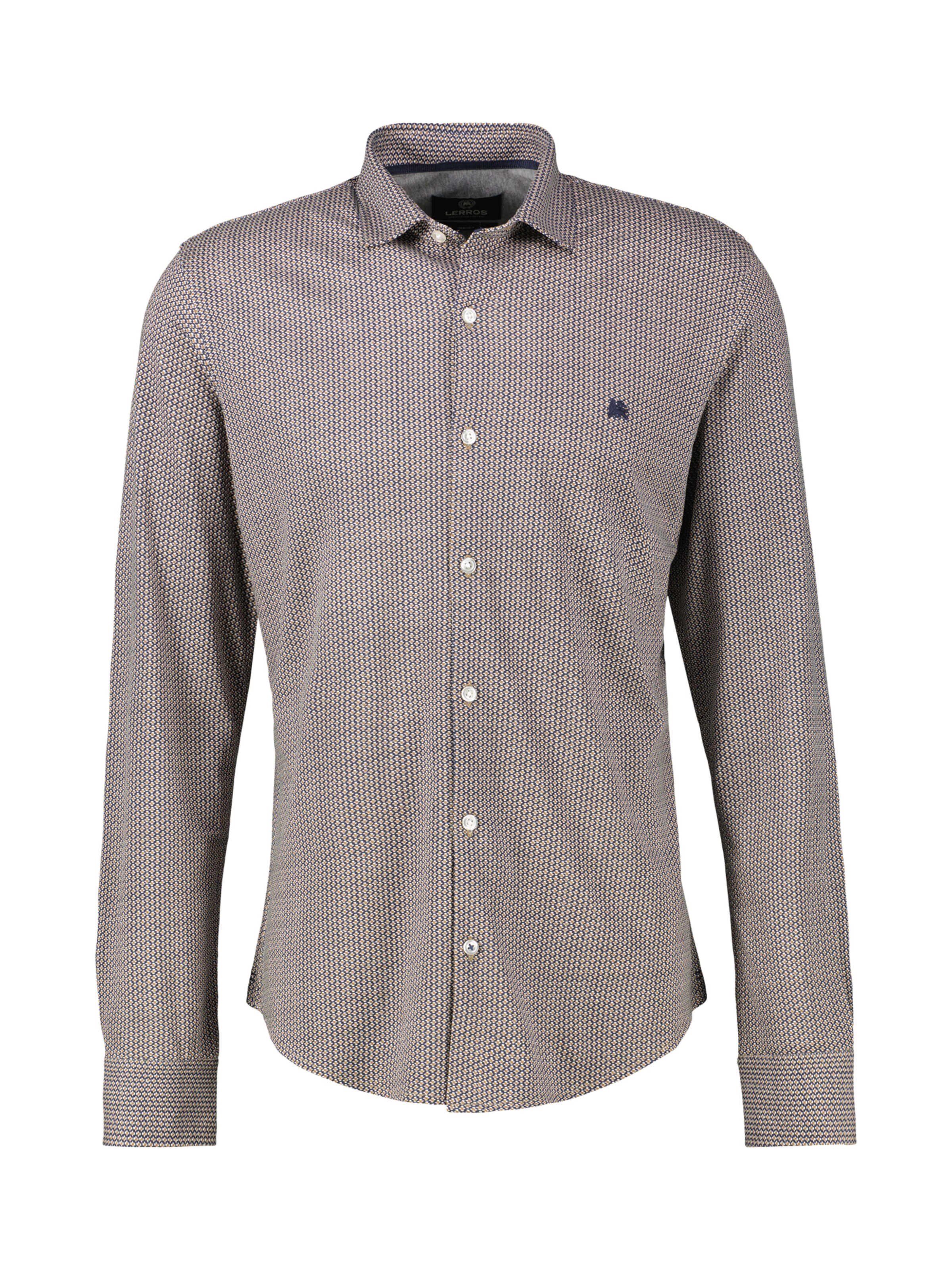 LERROS Regular fit Overhemd in Bruin: voorkant