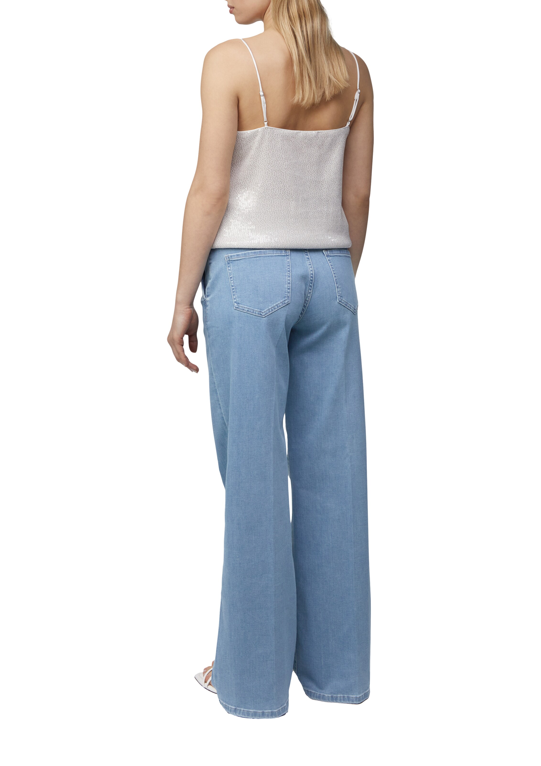COMMA Wide leg Jeans in Blauw: terug
