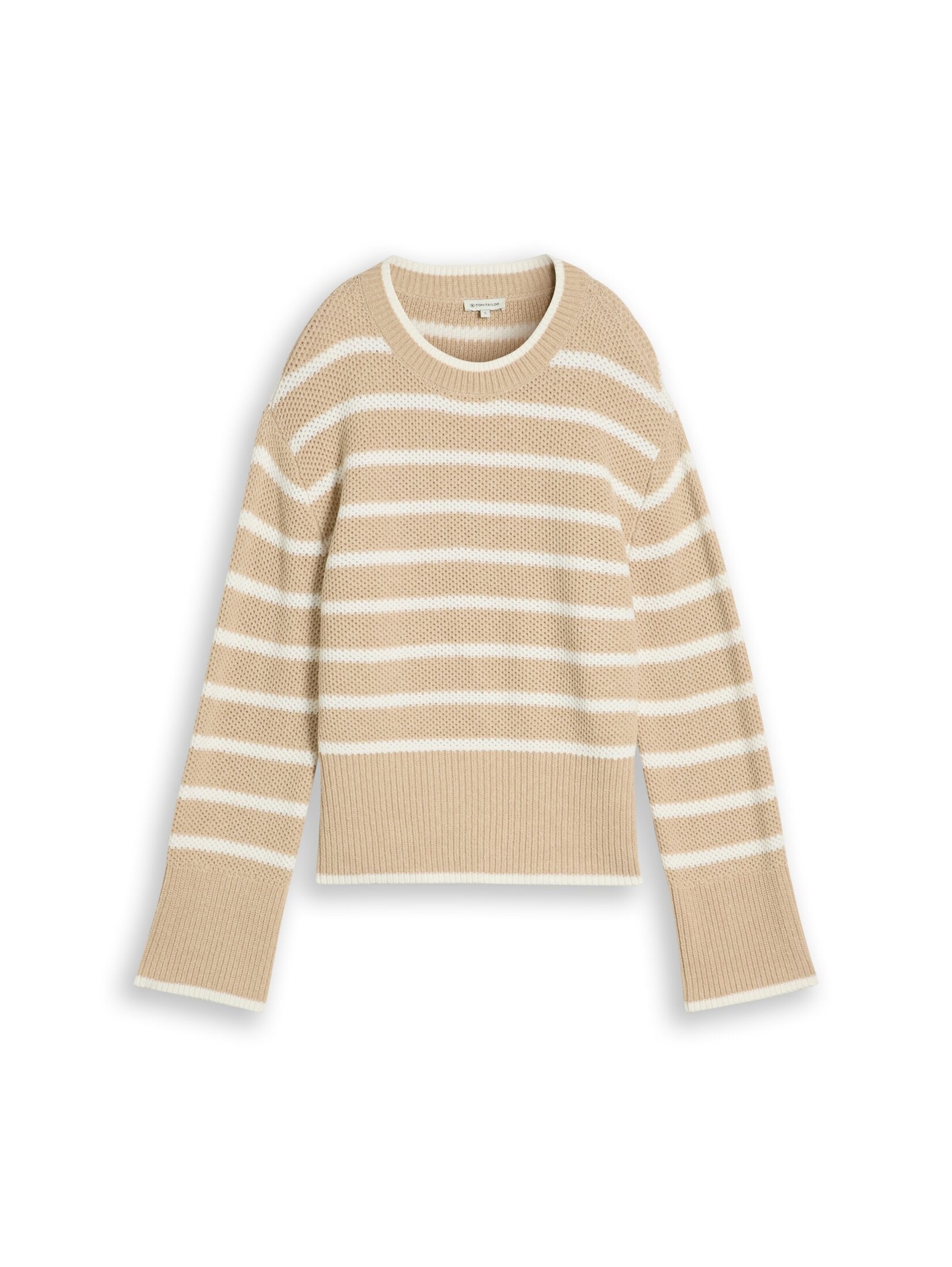TOM TAILOR Sweater in XXL in Beige / White, Item view