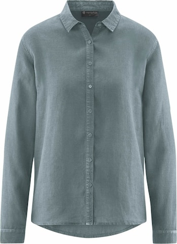 HempAge Bluse ' Hanfbluse ' in Grey: front