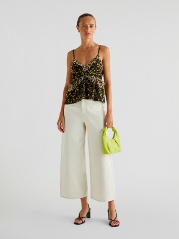 Scalpers Wide leg Jeans in Beige: front