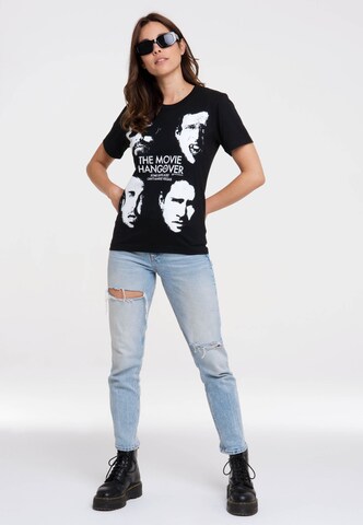 LOGOSHIRT Shirt 'Hangover - Some Guys' in Zwart